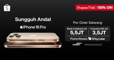 iPhone 16 Siap Kini Sudah Tersedia Melalui Official Store di Shopee Mall