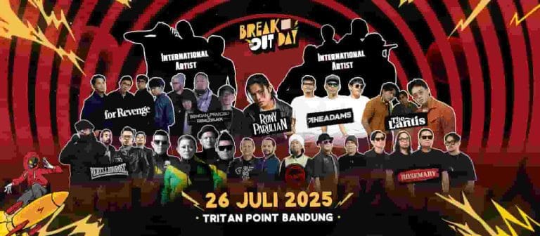 Break Out Day (BOD) 2025 Umumkan Bondan Prakoso & Fade2Black sebagai Line-Up Terbaru!