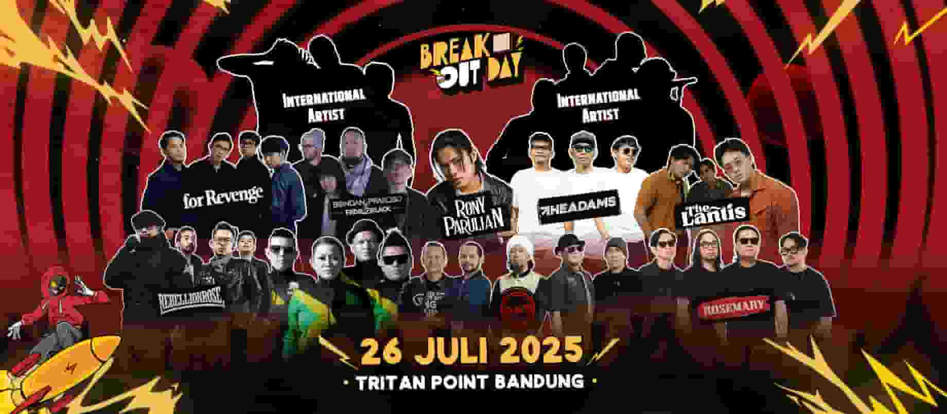 Break Out Day (BOD) 2025 Umumkan Bondan Prakoso & Fade2Black sebagai Line-Up Terbaru!