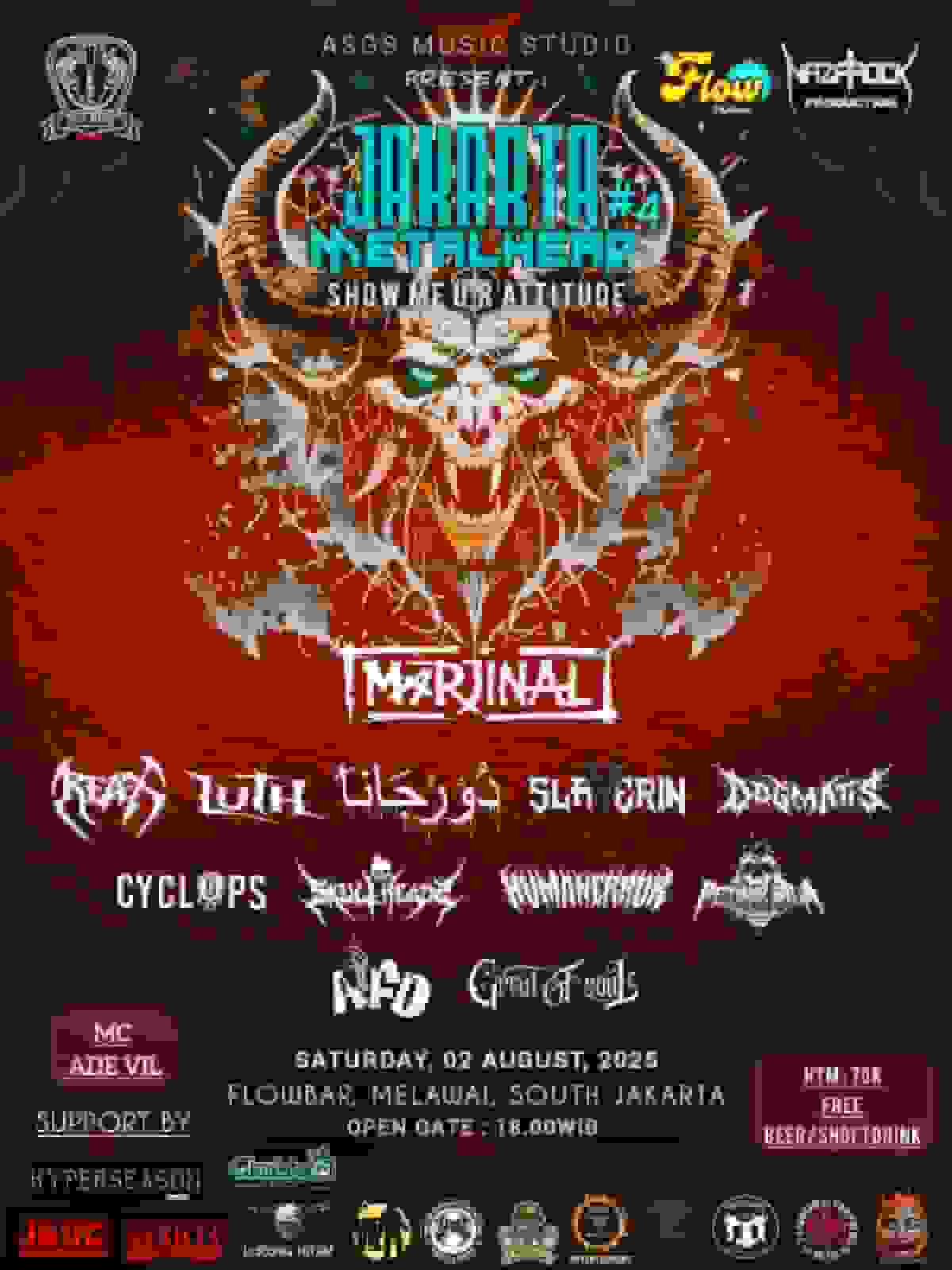 Ledakan Distorsi Kembali Menggema! “JAKARTA METAL HEAD #4” Siap Mengguncang FLOWBAR MELAWAI