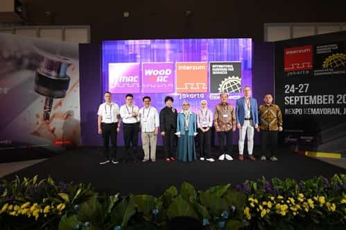 Tiga Pameran Internasional Interzum Jakarta, IHF, IFMAC & WOODMAC 2025 Resmi Dibuka di Jakarta