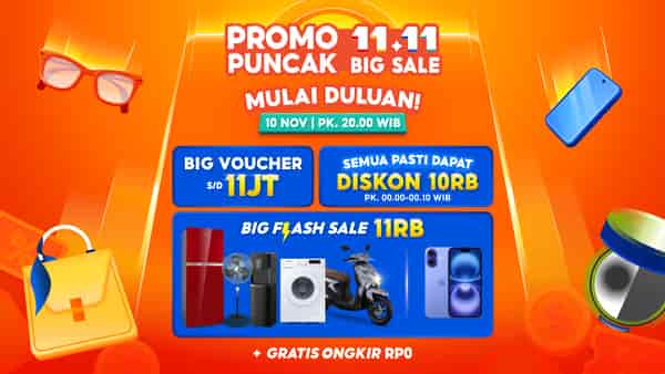 Waktunya Checkout Wishlist! Puncak Shopee 11.11 Big Sale 2025 Hadirkan Segudang Penawaran dan Promo Spesial Sepanjang Hari