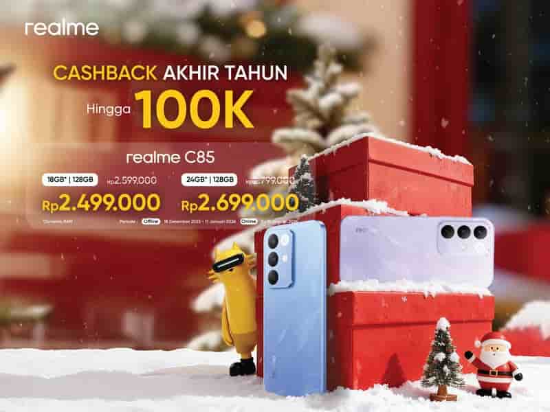 Cashback Akhir Tahun yang Sayang Dilewatkan, Dapatkan Potongan Rp100.000 untuk Pembelian realme C85