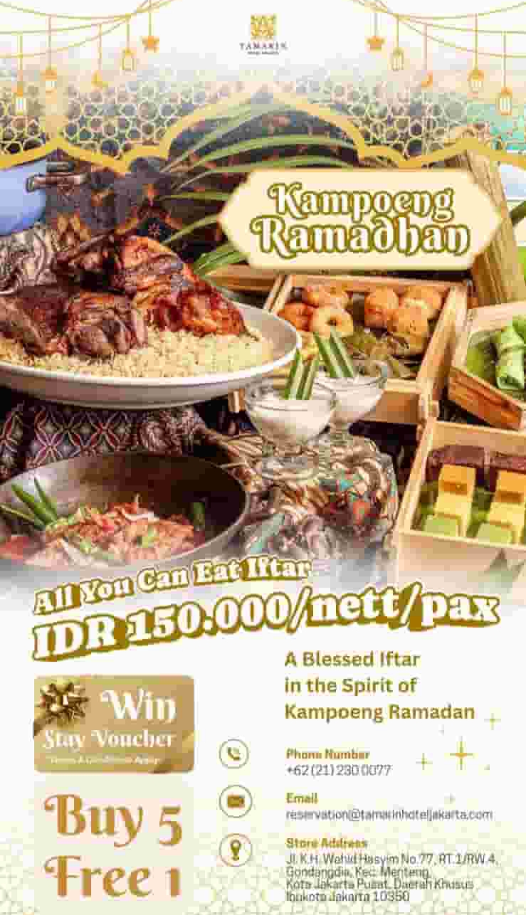 40+ Menu Nusantara & Signature Sate Warnai Kampoeng Ramadhan Iftar All You Can Eat IDR 150.000 Nett/Pax di Tamarin Hotel Jakarta