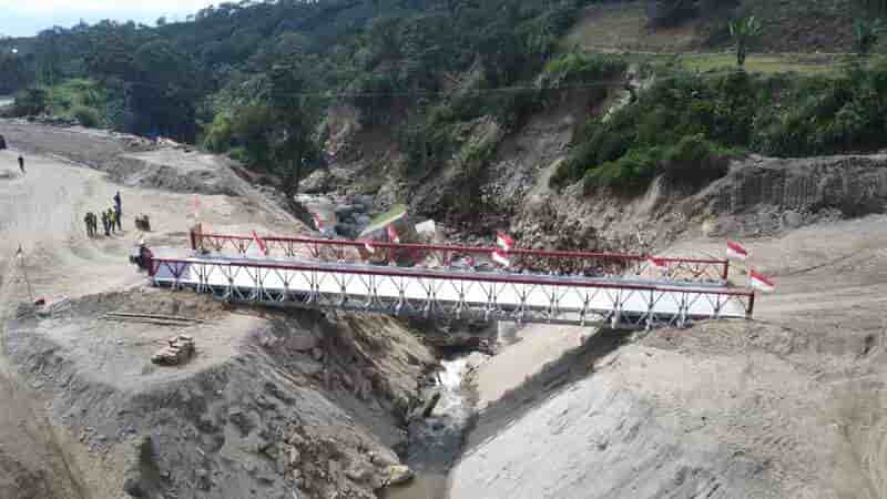 Jembatan Bailey Bener Pepanyi Rampung, Akses Lintas KKA - Bener Meriah Normal