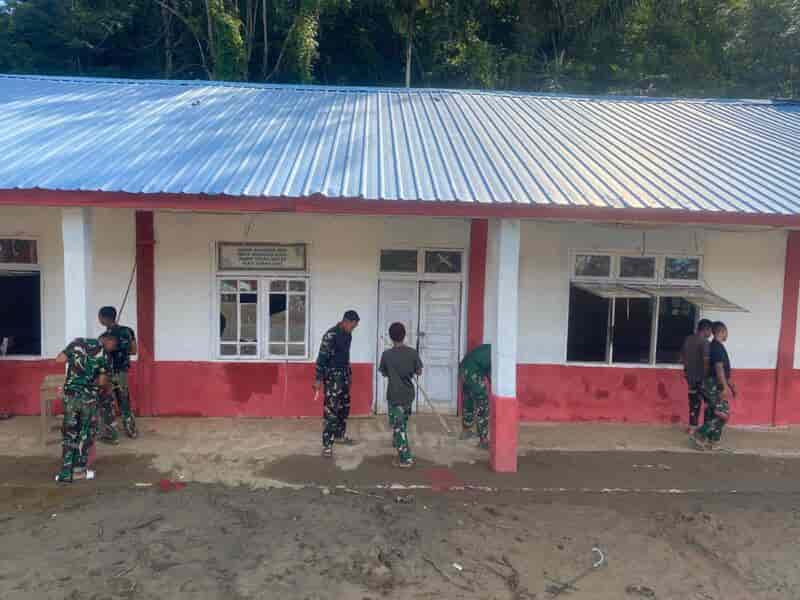 TNI Percepat Rehabilitasi SMPN 26 Takengon, Progres Capai 45 Persen