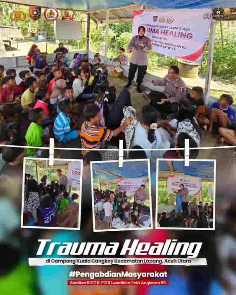 Mahasiswa STIK Angkatan 83 Laksanakan Program Trauma Healing di Desa Kuala Cangkoi