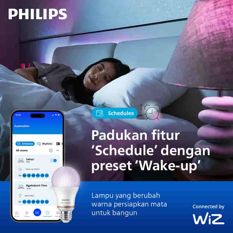 Bangun Sahur Jadi On Time dengan Fitur Schedules Philips Smart LED