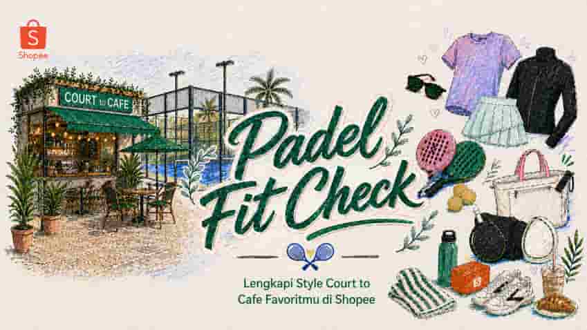 Padel Fit Check: Lengkapi Style Court to Cafe Favoritmu di Shopee