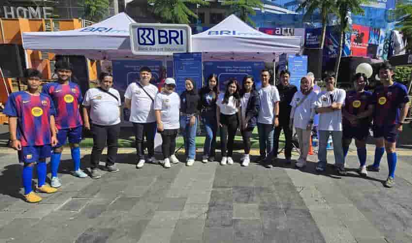 BRI Luncurkan Kartu Debit Edisi Khusus FC Barcelona di CFD Sudirman