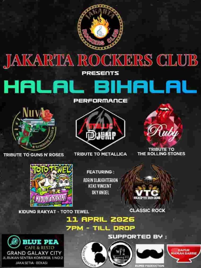 Halal Bihalal Jadi Ajang Headbang: Jakarta Rockers Club Siapkan Lineup Rock Solid