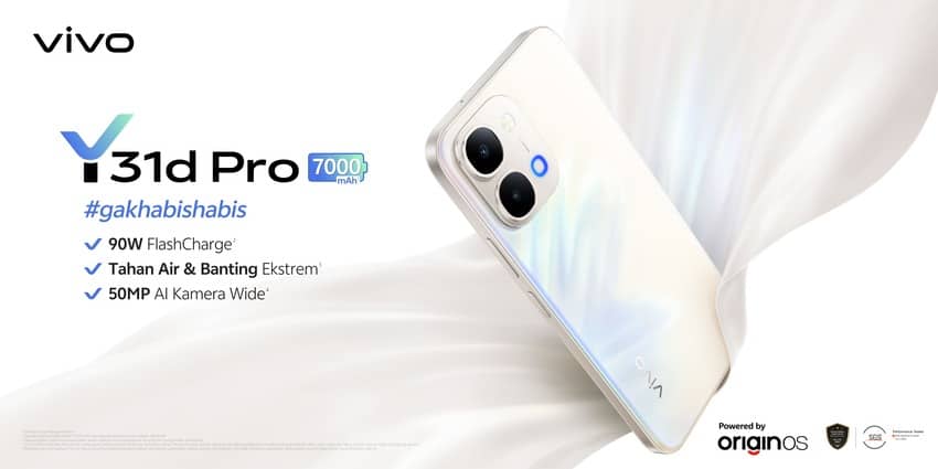 vivo Y31d Pro Segera Hadir! Smartphone Andal di Kelasnya dengan Desain Berkelas, Baterai #GakHabisHabis 7000mAh, dan 90W FlashCharge Untuk Dukung Mobilitas Generasi Non-Stop Tanpa Jeda