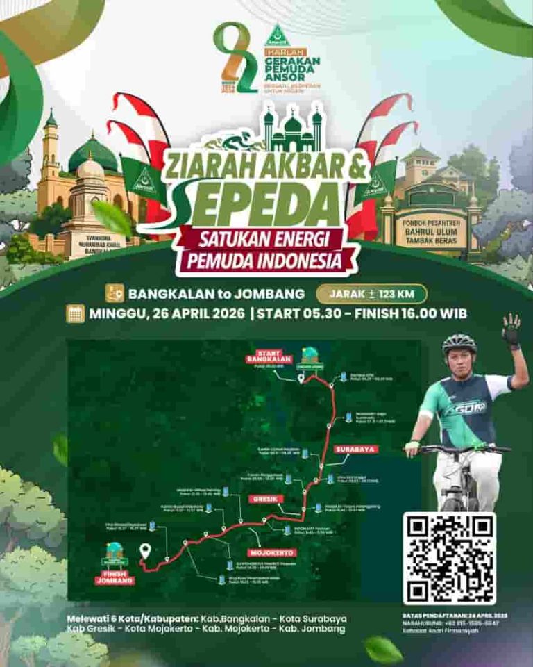 GP Ansor Akan Gelar Ziarah Kubro dan Gowes Lintas Kota Bangkalan-Jombang Jawa Timur