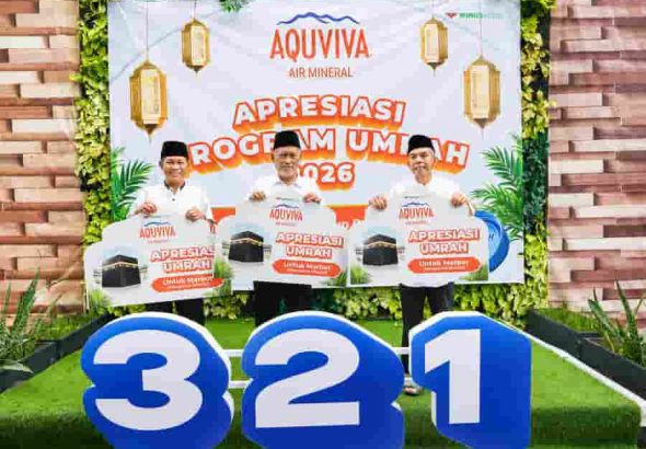 Kampanye 3-2-1, AQUVIVA Berangkatkan Marbot dan Pemenang Kejutan Tutup Botol Ramadan ke Tanah Suci