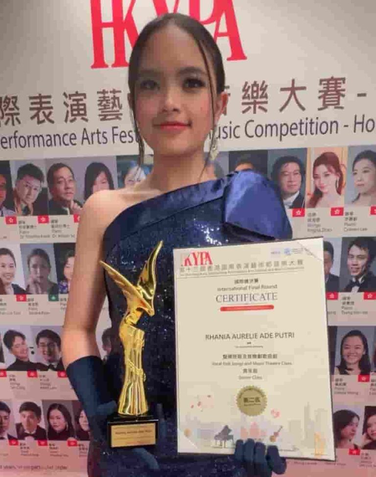 Rhania Aurelie Raih Second Place di HKYPA Hong Kong, Penyanyi 14 Tahun Kalahkan Senior