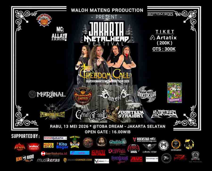 Freedom Call Siap Guncang Jakarta, Bawa Euforia Happy Power Metal ke Panggung Toba Dream