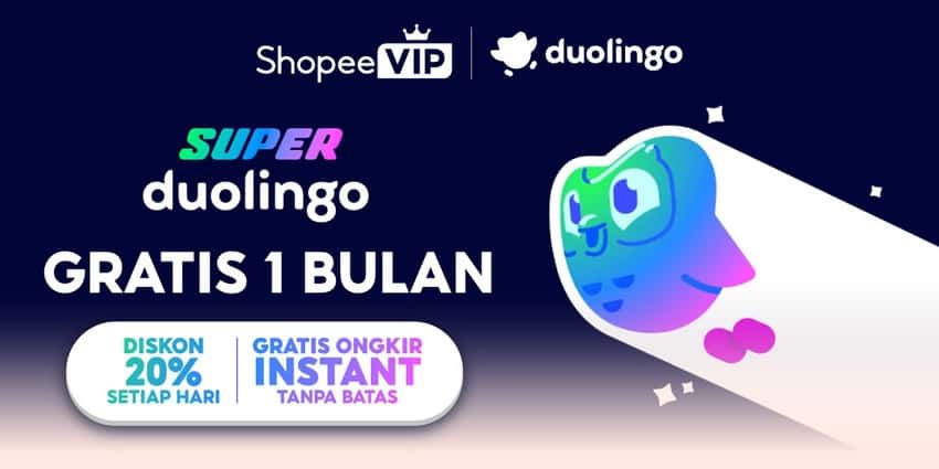 ShopeeVIP Gandeng Duolingo, Bikin Belanja Lebih Hemat & Upgrade Diri Lebih Menyenangkan