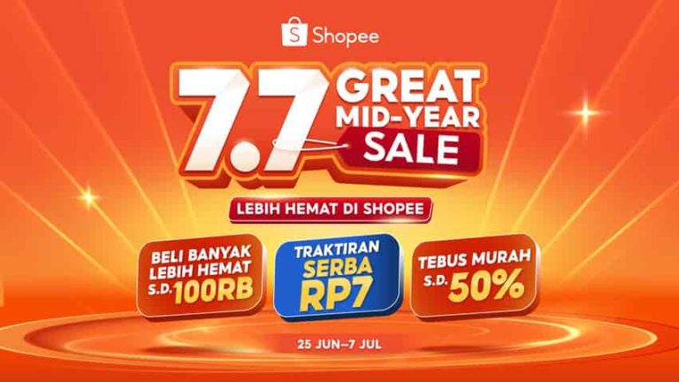 Sambut Momentum Tengah Tahun, Shopee 7.7 Great Mid Year Sale Siap Manjakan Kamu dengan Promo Menggoda!