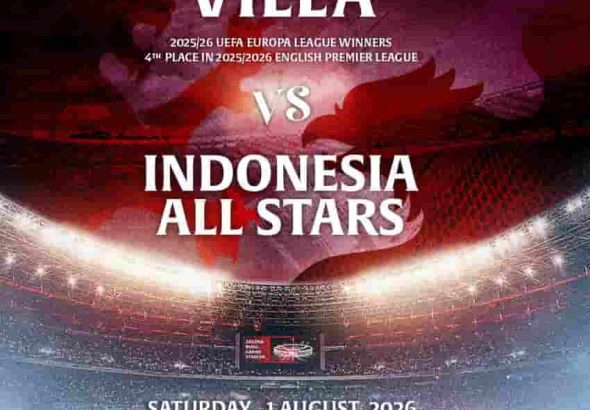 Penjualan Tiket Aston Villa Pre-Season Tour Indonesia 2026 Resmi Dibuka