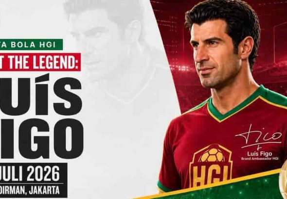 Legenda Sepak Bola Dunia Luís Figo Bakal Meriahkan Puncak Pesta Bola HGI 2026 di Jakarta pada 12 Juli 2026