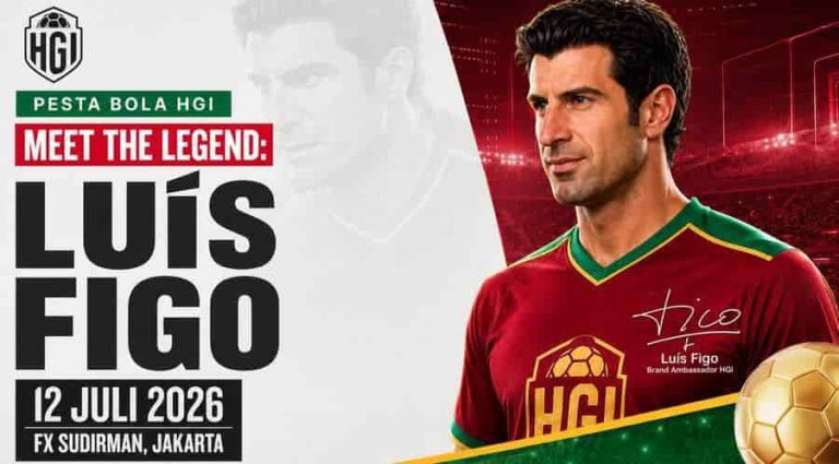 Legenda Sepak Bola Dunia Luís Figo Bakal Meriahkan Puncak Pesta Bola HGI 2026 di Jakarta pada 12 Juli 2026