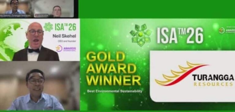 Turangga Resources Raih Gold Award Best Environmental Sustainability pada International Sustainability Awards 2026