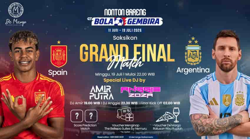 De Margo Ristorante Italiano & Bar di The Bellezza Suites by Nemuru Gelar Acara Nonton Bareng (Nobar)