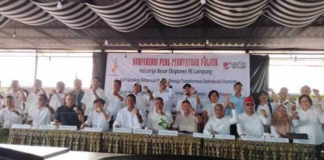 Eksponen Reformasi 1998 Lampung Dukung Program Strategis Prabowo, Wujudkan Demokrasi Ekonomi