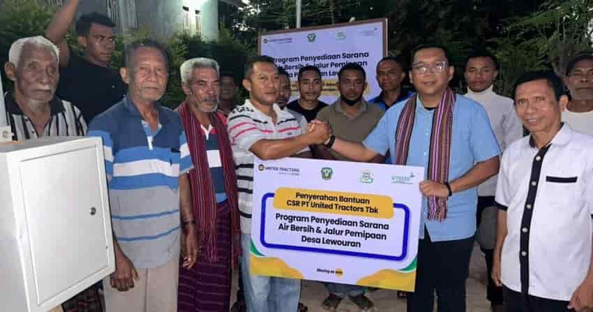 United Tractors Membangun Akses Air Bersih bagi Warga Desa Persiapan Lewouran, NTT