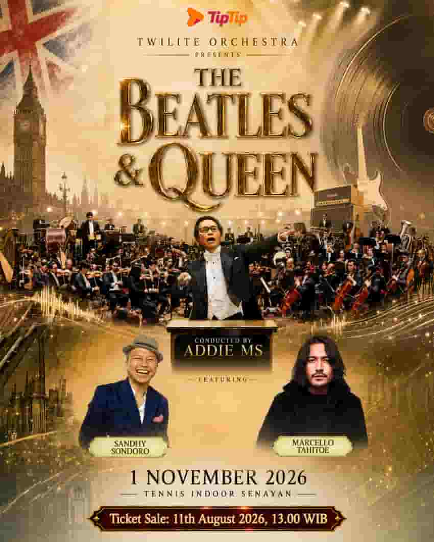 Twilite Orchestra Persembahkan Kemegahan Mahakarya The Beatles & Queen featuring Marcello Tahitoe & Sandhy Sondoro