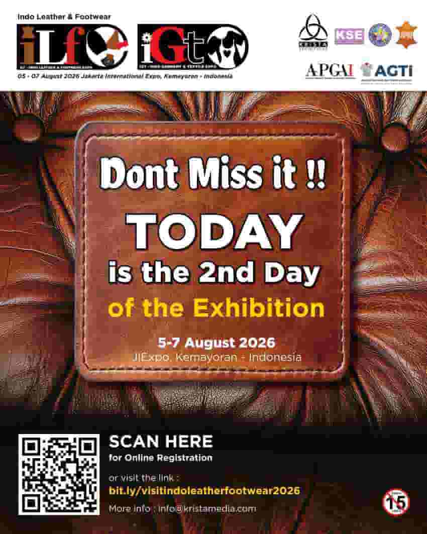 Hari ini adalah Hari ke-2 ILF - INDO LEATHER & FOOTWEAR EXPO 2026: Akses Ratusan Supplier Kulit & Sepatu di ILF 2026