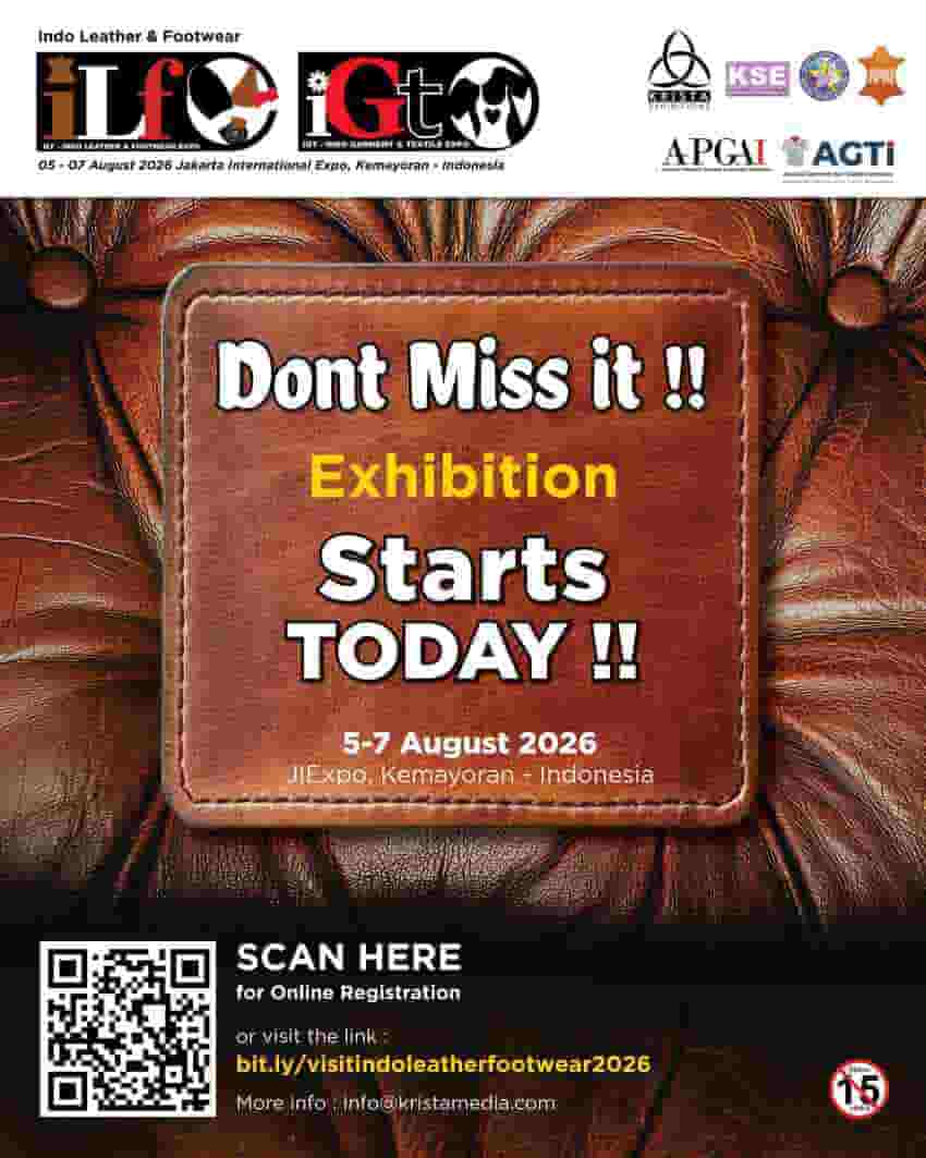 HARI INI PAMERAN DIBUKA! ILF - INDO LEATHER & FOOTWEAR EXPO 2026: Akses Ratusan Supplier Kulit & Sepatu di ILF 2026