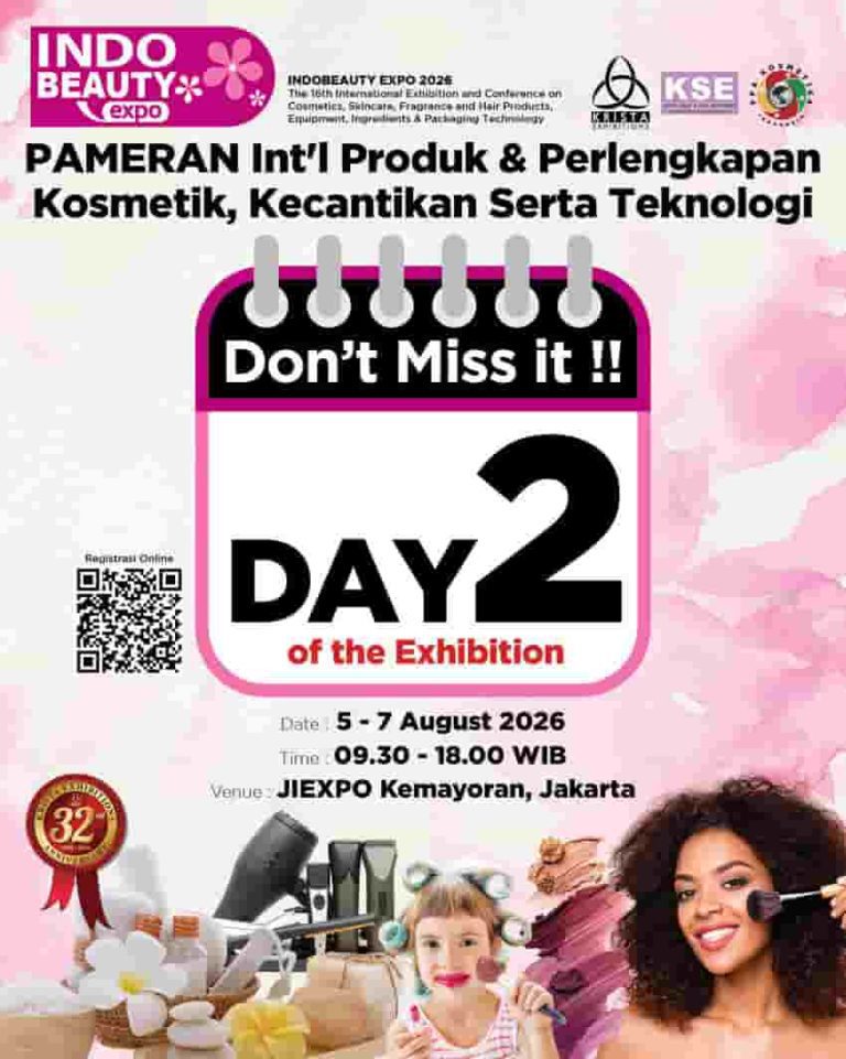 Hari ini Adalah HARI KE 2 Pameran INDO BEAUTY EXPO 2026: Terbuka untuk Registrasi!