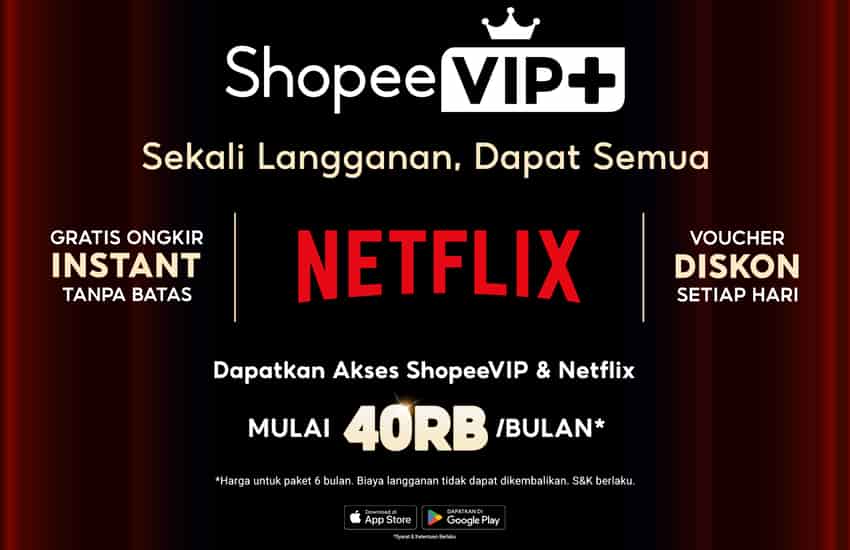 ShopeeVIP+ Hadirkan Pengalaman ‘Sekali Langganan, Dapat Semua’, Semakin Lengkap dengan Akses Netflix